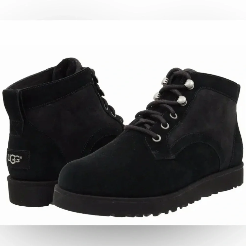 UGG Women’s Bethany Lace Up Sheepskin Booties‎ 1012532- Black Suede